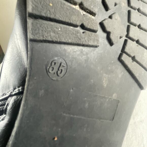 Vepose Black Women Combat Boots Size 8.5 Mid-Calf Zip w/Side Pocket CJY928 Laces - Picture 10 of 10